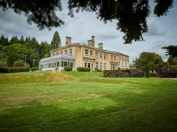 A view of the manor building at Mary Hare School