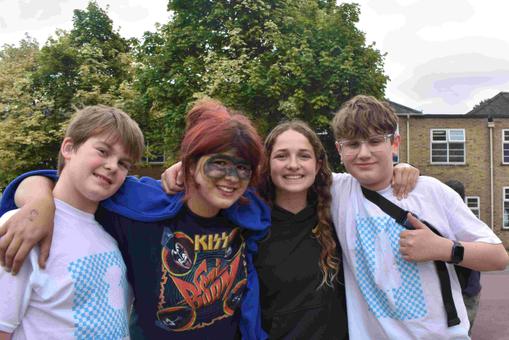Students at Mary Hare on a maths treasure hunt