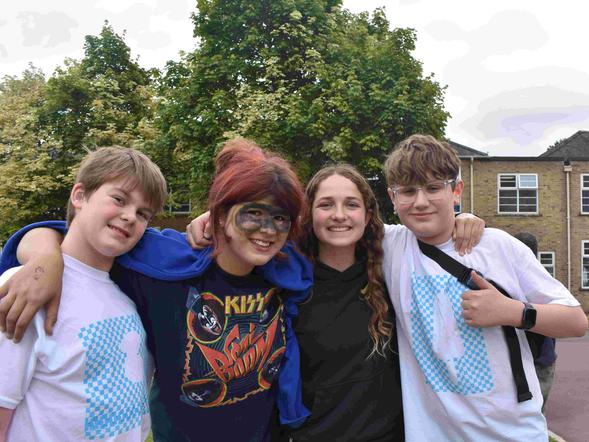 Students at Mary Hare on a maths treasure hunt