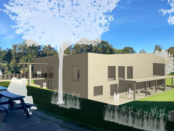 An artist's impression of the sports hall